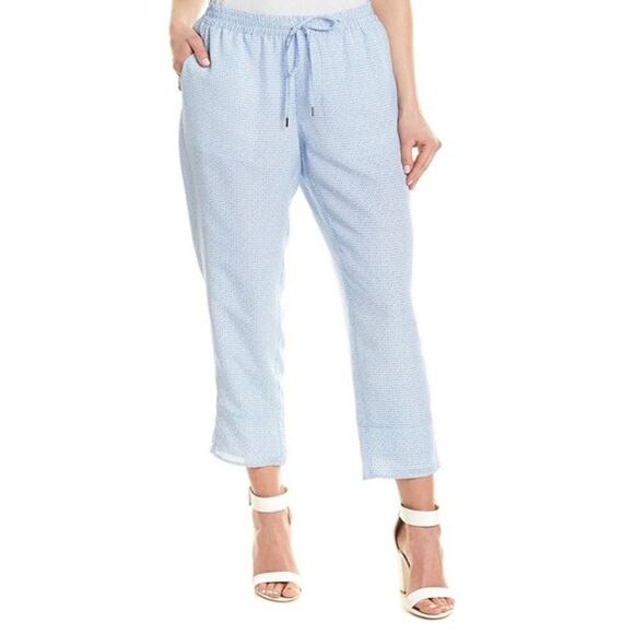 Joie Ceylon Cropped Straight Leg Pants in Cornflower - Picture 3 of 8
